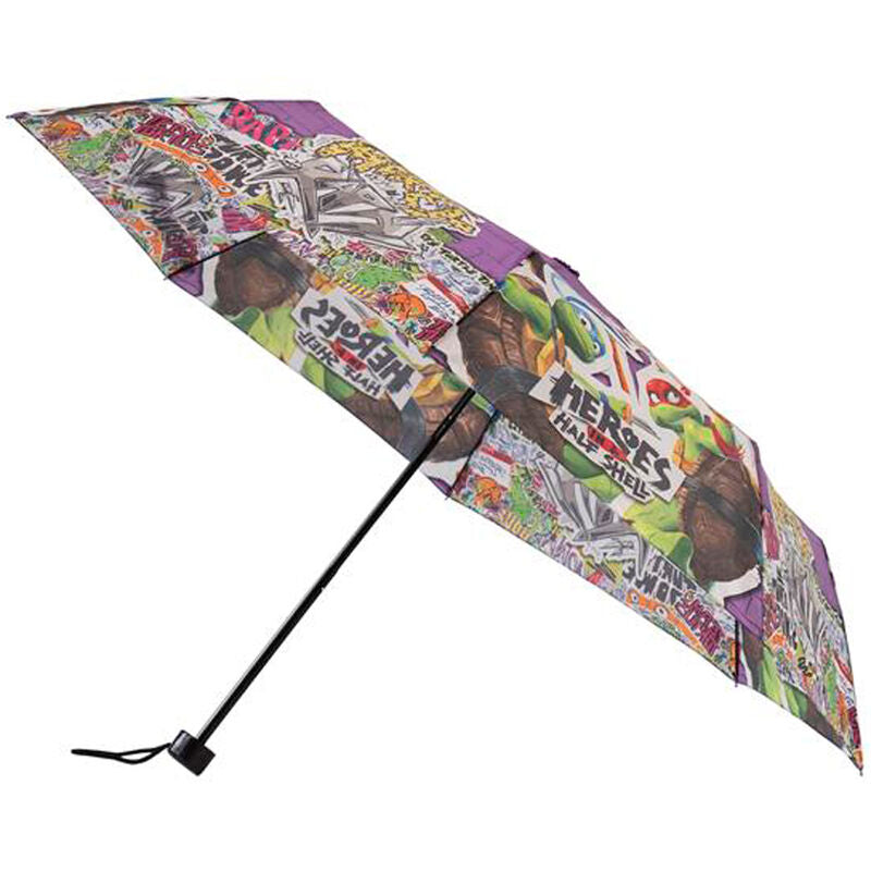 ☔🐢 Parapluie pliant manuel Tortues Ninja – 48 cm