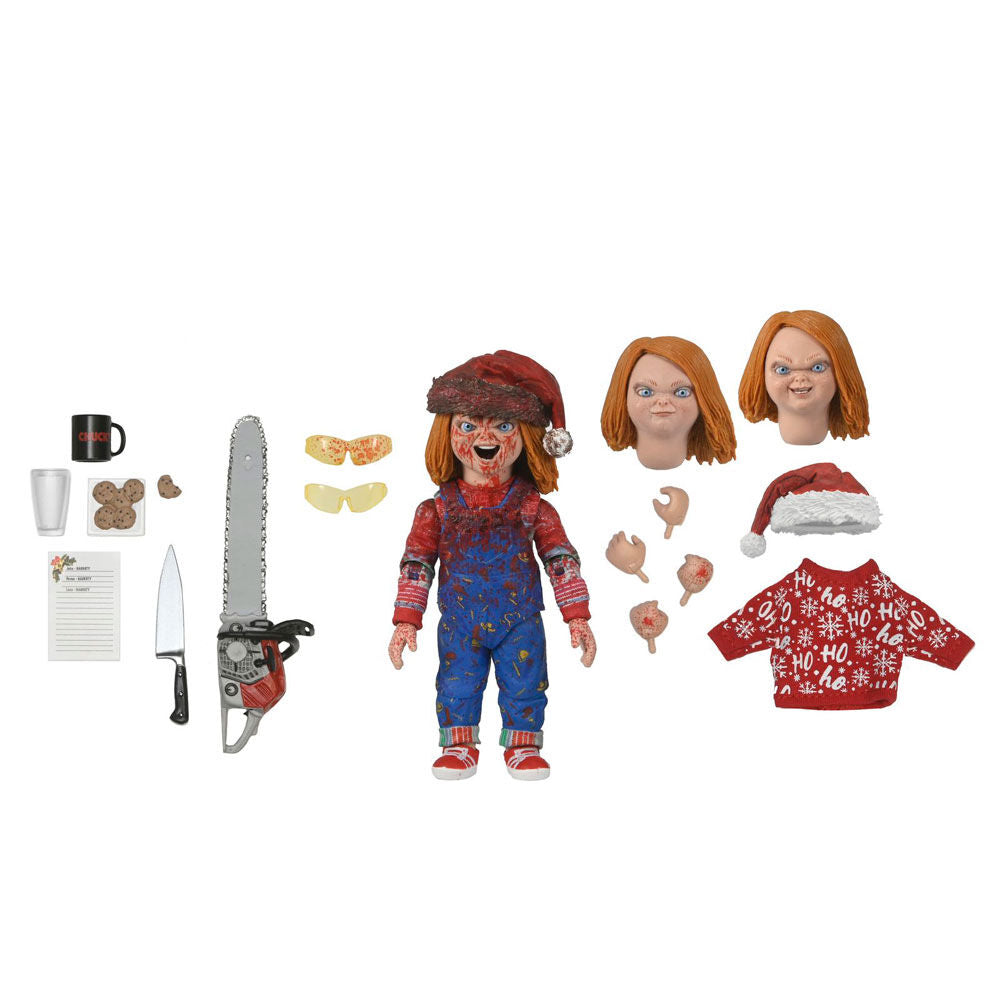 🎄💀 Figurine Chucky ultime pour les fêtes – 18 cm