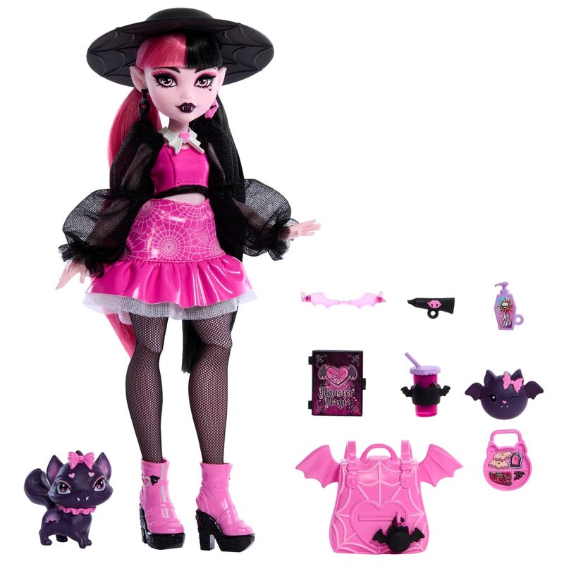 🦇 Poupée Monster High Draculaura – Glamour & Frissons dès 4 Ans 💜