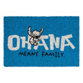 🌺🌀 Paillasson Disney « Ohana » Stitch – 60 × 40 cm 2 couleurs au choix : marron ou bleu