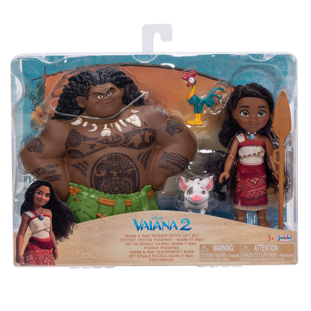 🌊 Disney Vaiana Moana 2 – Duo de Poupées Vaiana & Maui 15 cm