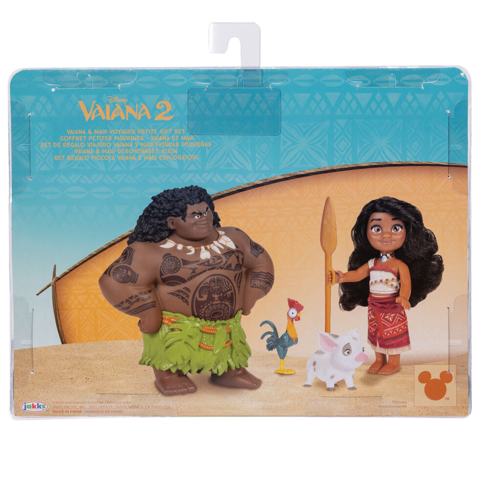 🌊 Disney Vaiana Moana 2 – Duo de Poupées Vaiana & Maui 15 cm
