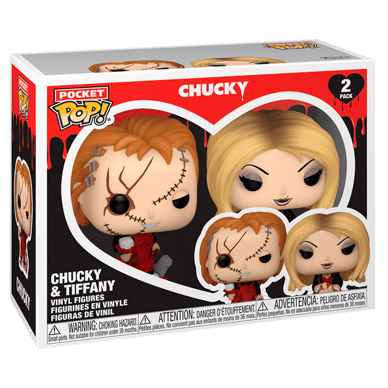 💀❤️ Blister 2 figurines Pocket POP Chucky & Tiffany Valentine