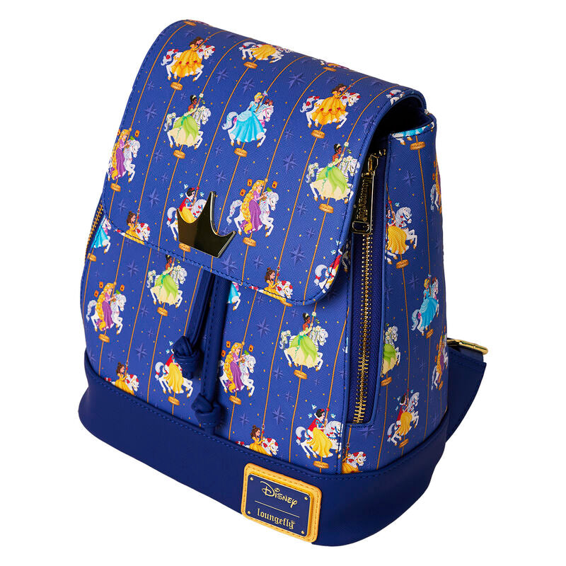 👑 Loungefly Disney – Sac à Dos Princess Carrousel 26 cm