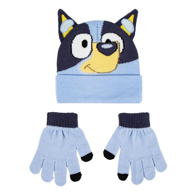 🐶🧤 Ensemble Hiver Bluey – Chapeau & Gants