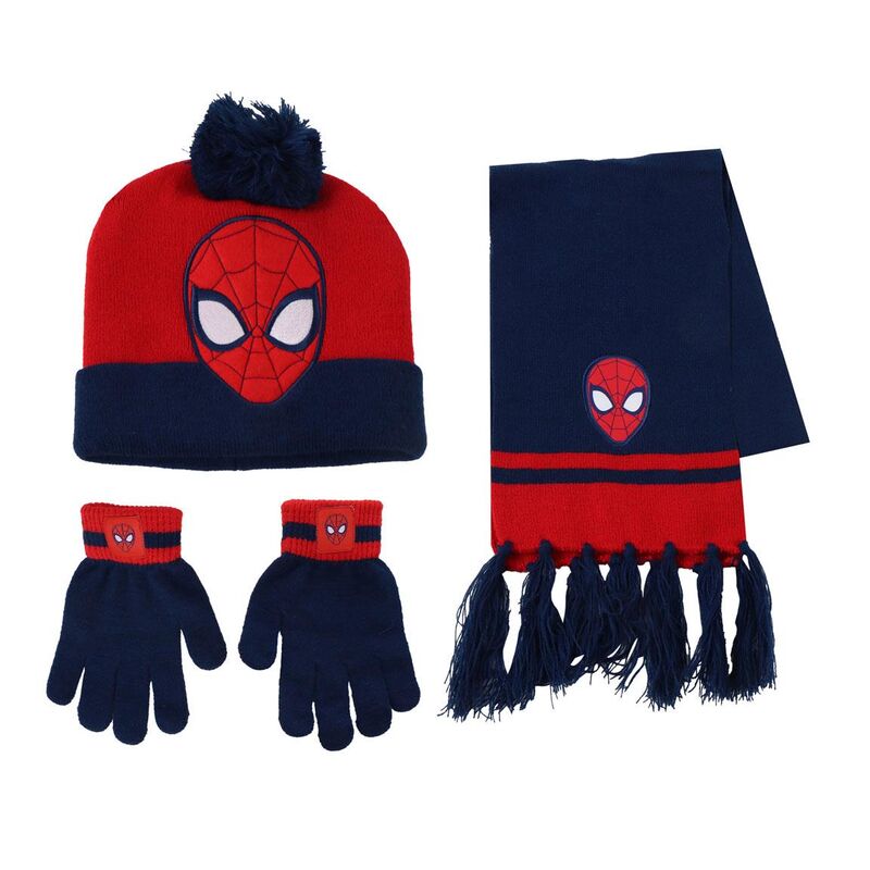 🕷️🧢 Ensemble Hiver Spider-Man – Chapeau, Gants & Cache-cou