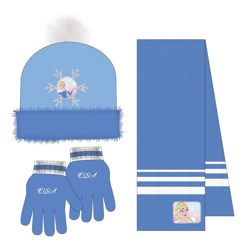 ❄️👑 Ensemble Hiver La Reine des Neiges – Bonnet, Gants & Cache-cou