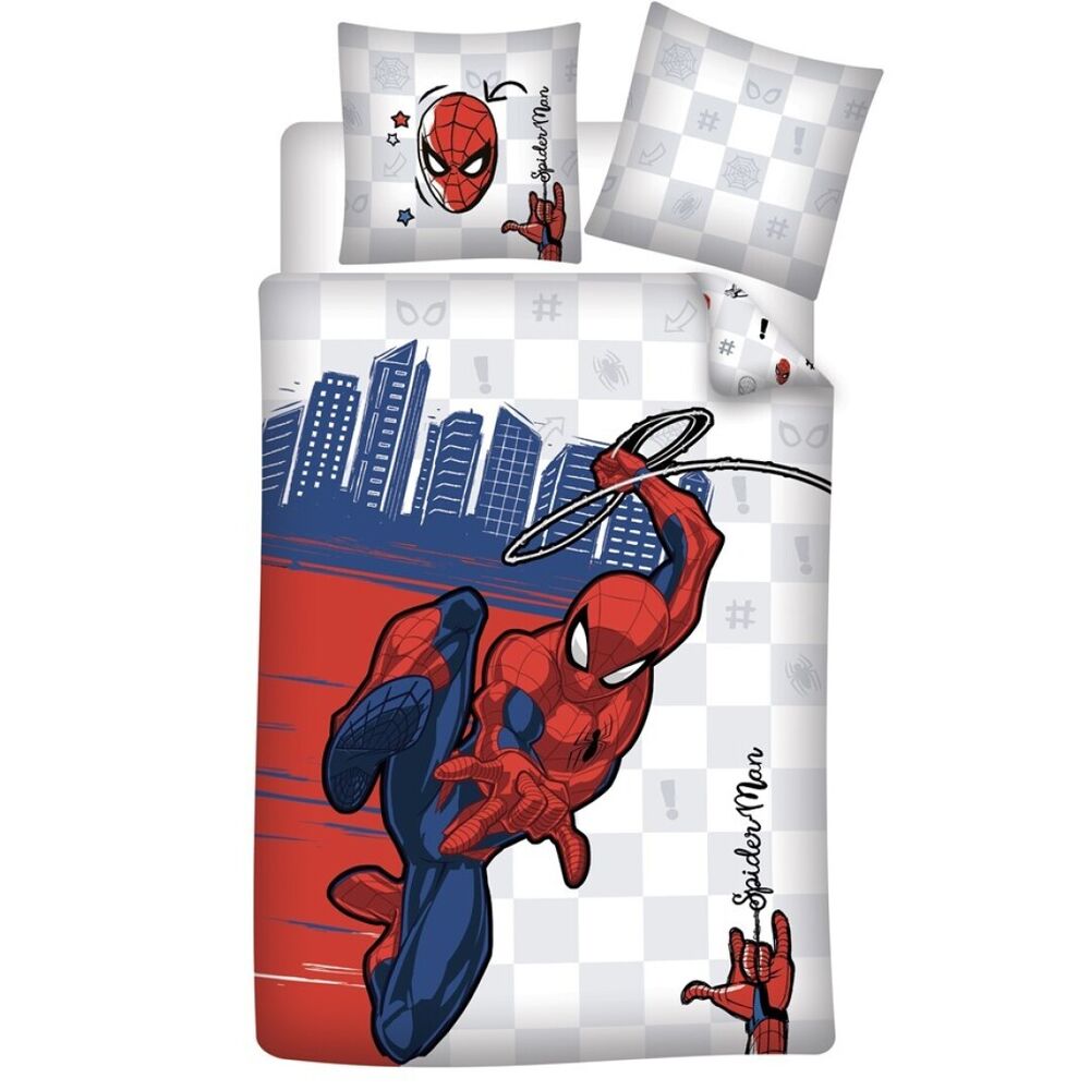 🕷️🛏️ Housse de couette Spider‑Man Marvel – 140 × 200 cm