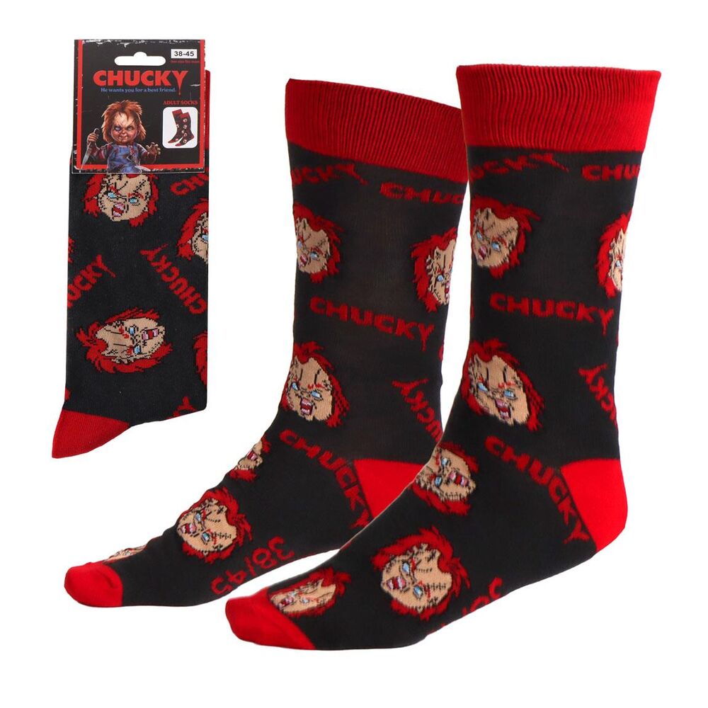 🧦💀 Chaussettes Chucky pour adultes – Lot de 3