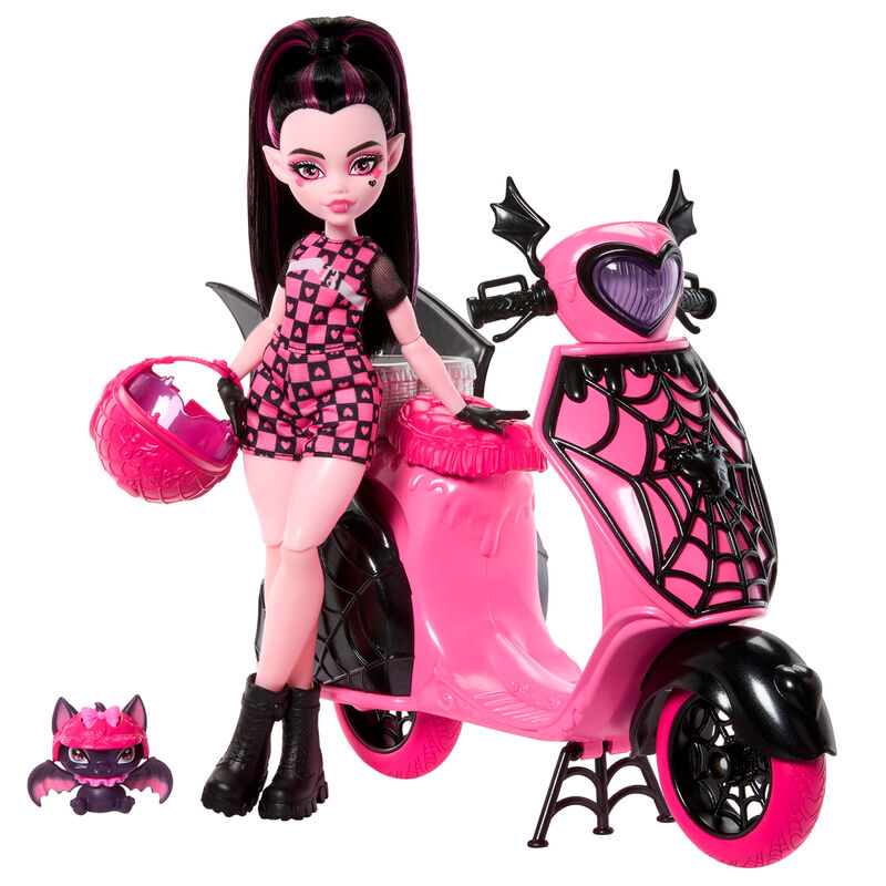 🛵 Monster High Draculaura + Scooter – Virée Glamour & Ghoulish 💜