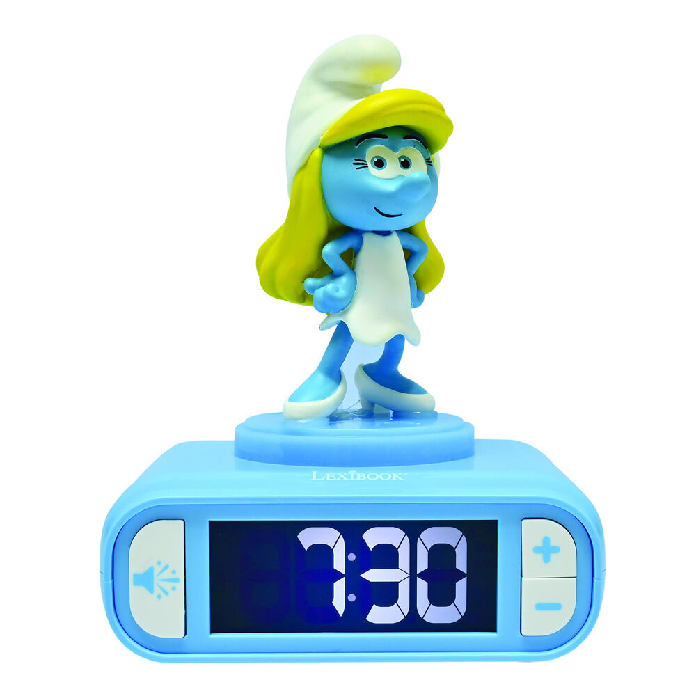 ⏰💙 Réveil veilleuse 3D – Schtroumpfette Les Schtroumpfs