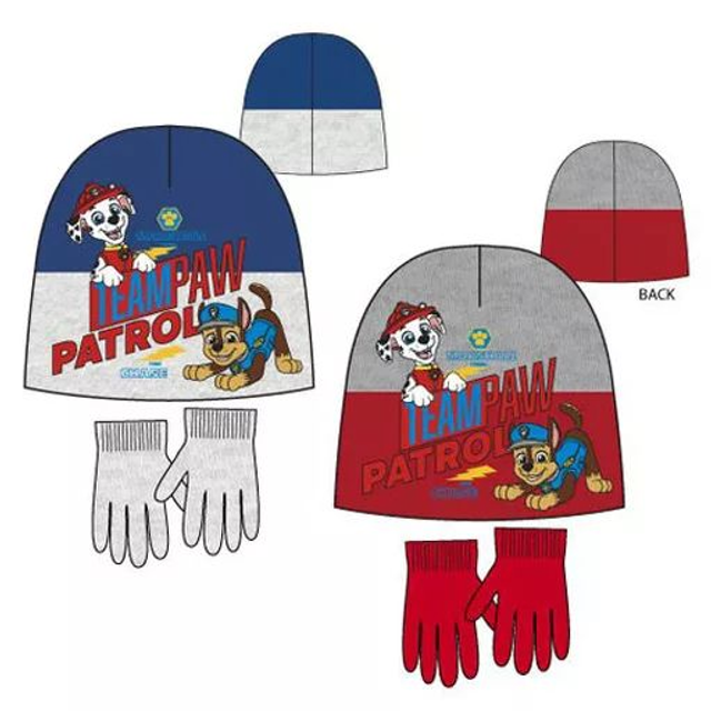 🐾 Ensemble Bonnet + Gants Paw Patrol (Lot de 2)