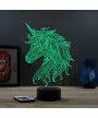 🦄✨ Lampe Illusion 3D Licorne de Profil