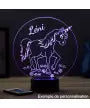 🦄✨ Lampe Illusion 3D Licorne & Fleurs