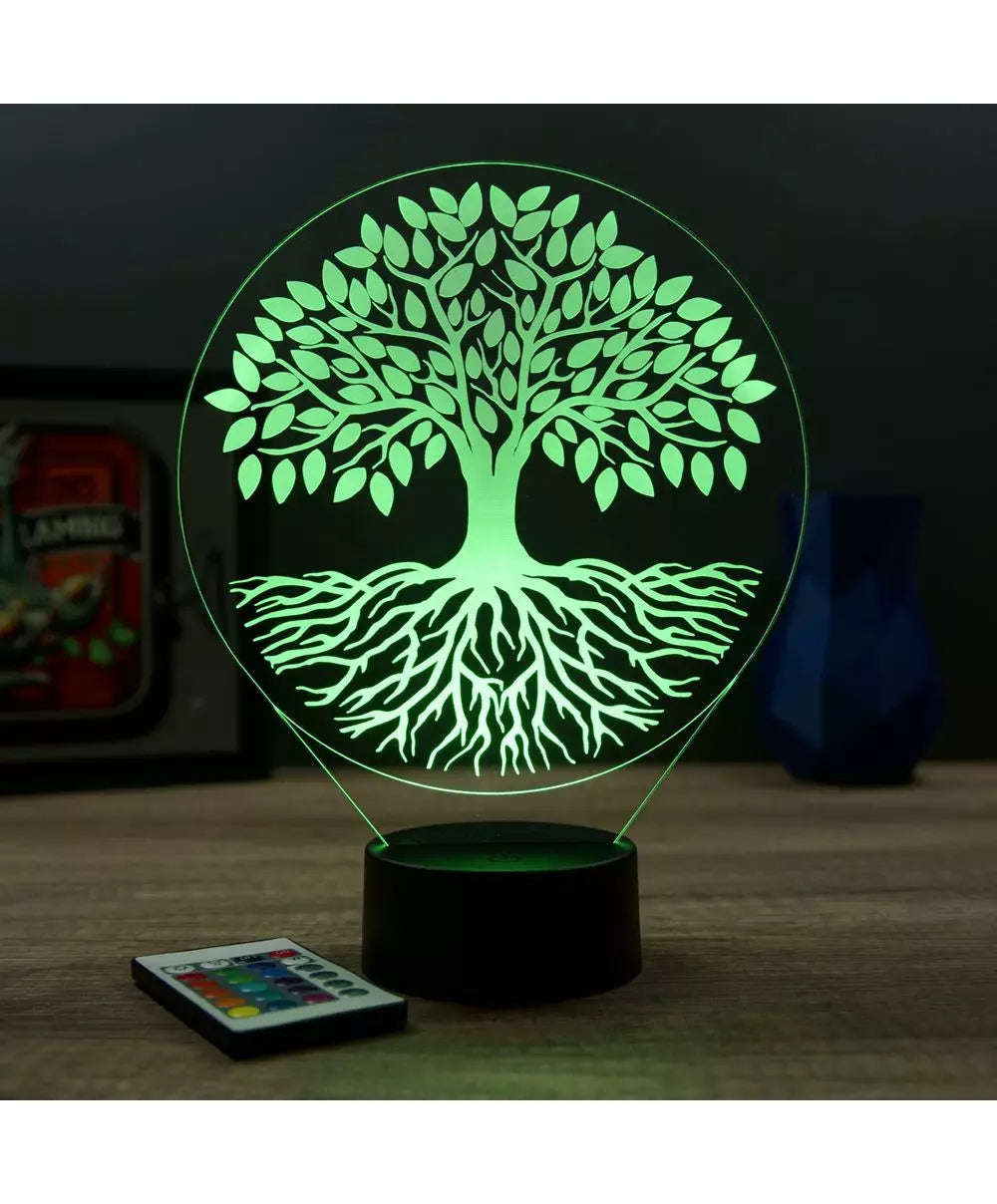 🌳✨ Lampe Illusion 3D Arbre de Vie