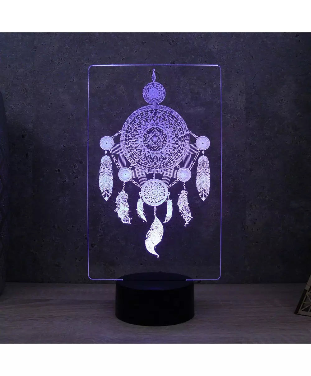 🌙✨ Lampe Illusion 3D Attrape‑Rêves
