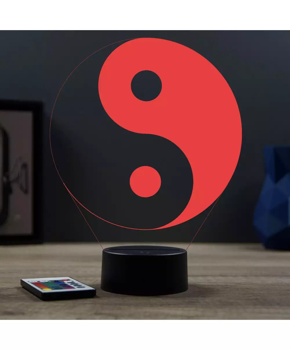 ☯️✨ Lampe Illusion 3D Yin Yang