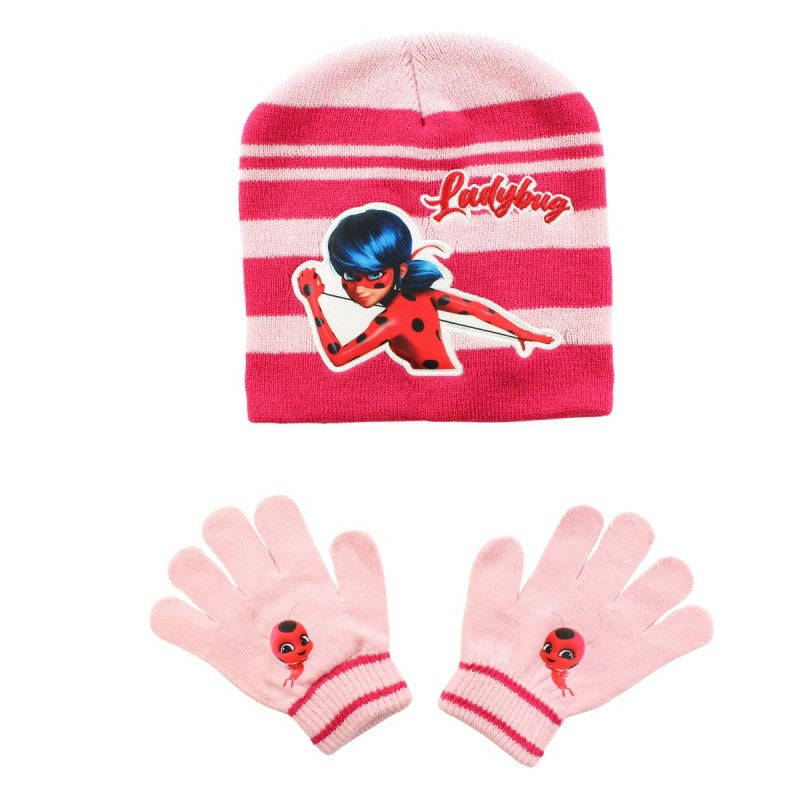❄️🦸♀️ Ensemble Bonnet & Gants Miraculous – 100 % Acrylique