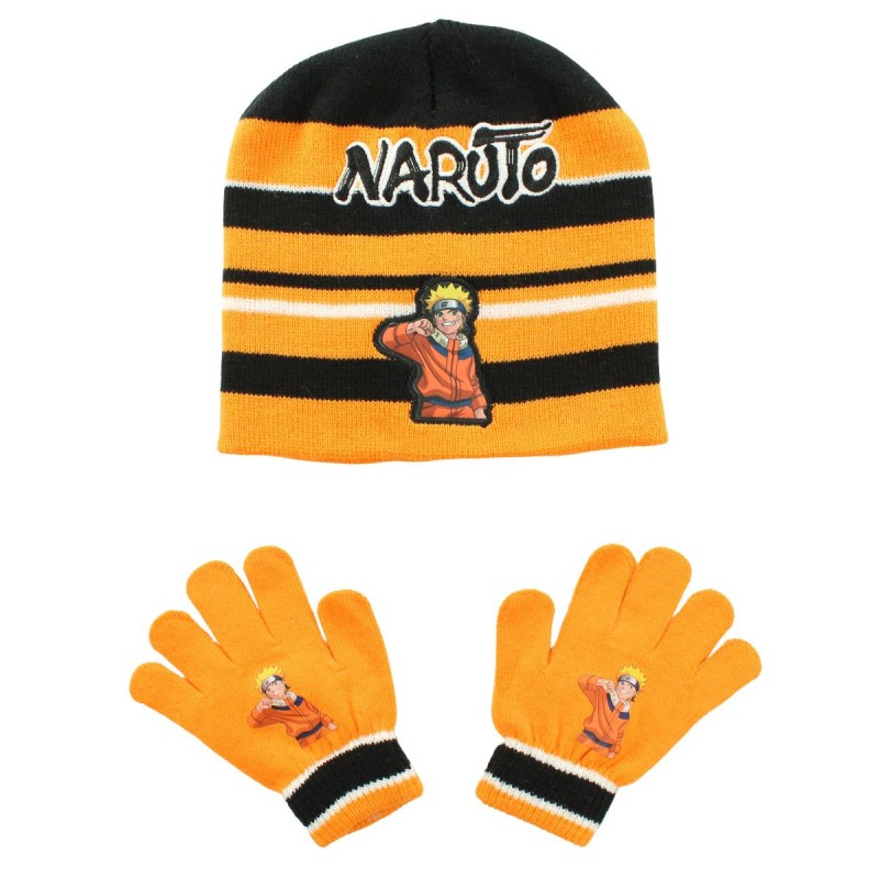 ❄️🍥 Ensemble Bonnet & Gants Naruto Shippuden – 100 % Acrylique